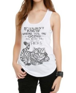 Cheshire Cat Quote Girls Tank Top ER01