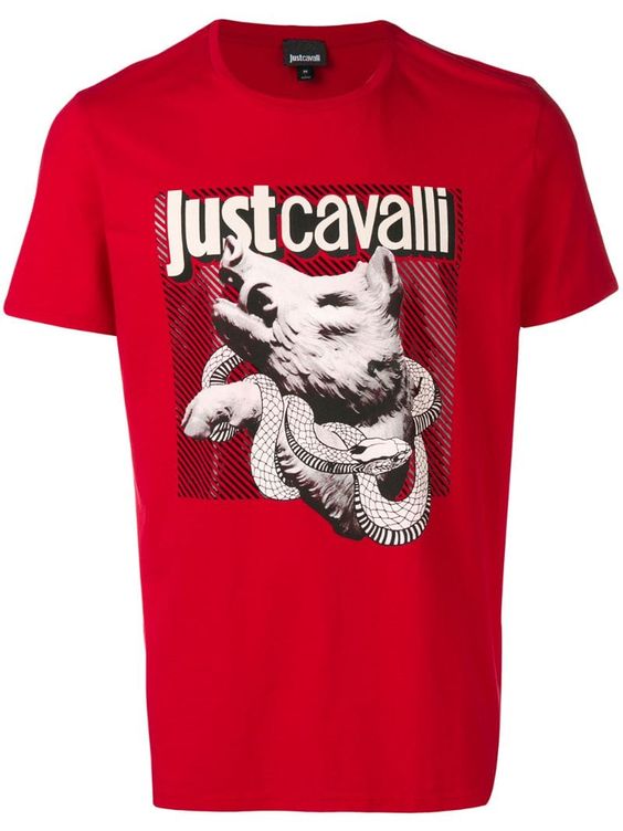 Just Cavalli logo print T-shirt ER30