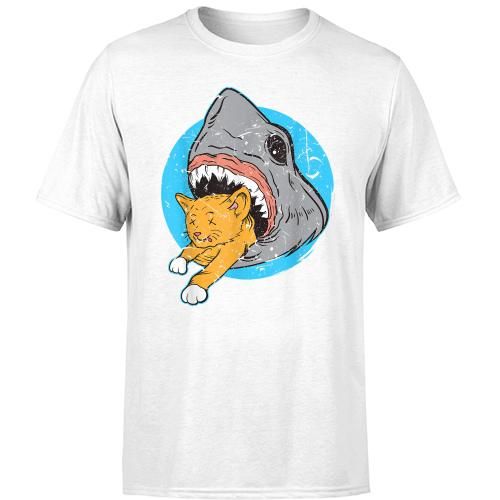 shark eating cat shirt meaning