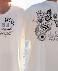 Butterfly Skeleton Be Real Not Perfect Sweatshirt